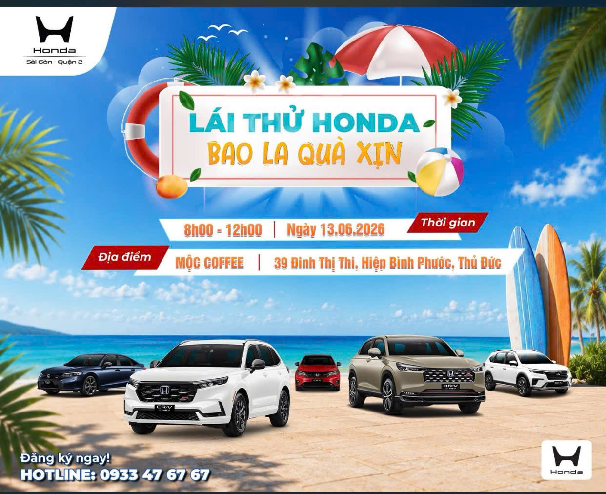 Sự kiện lái thử xe Honda Ô tô Tại Thủ Đức